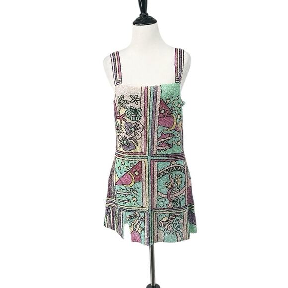 Oceanus Talia Hand Beaded Crystal Embellished Mini Dress Size M NWT - Picture 5 of 11